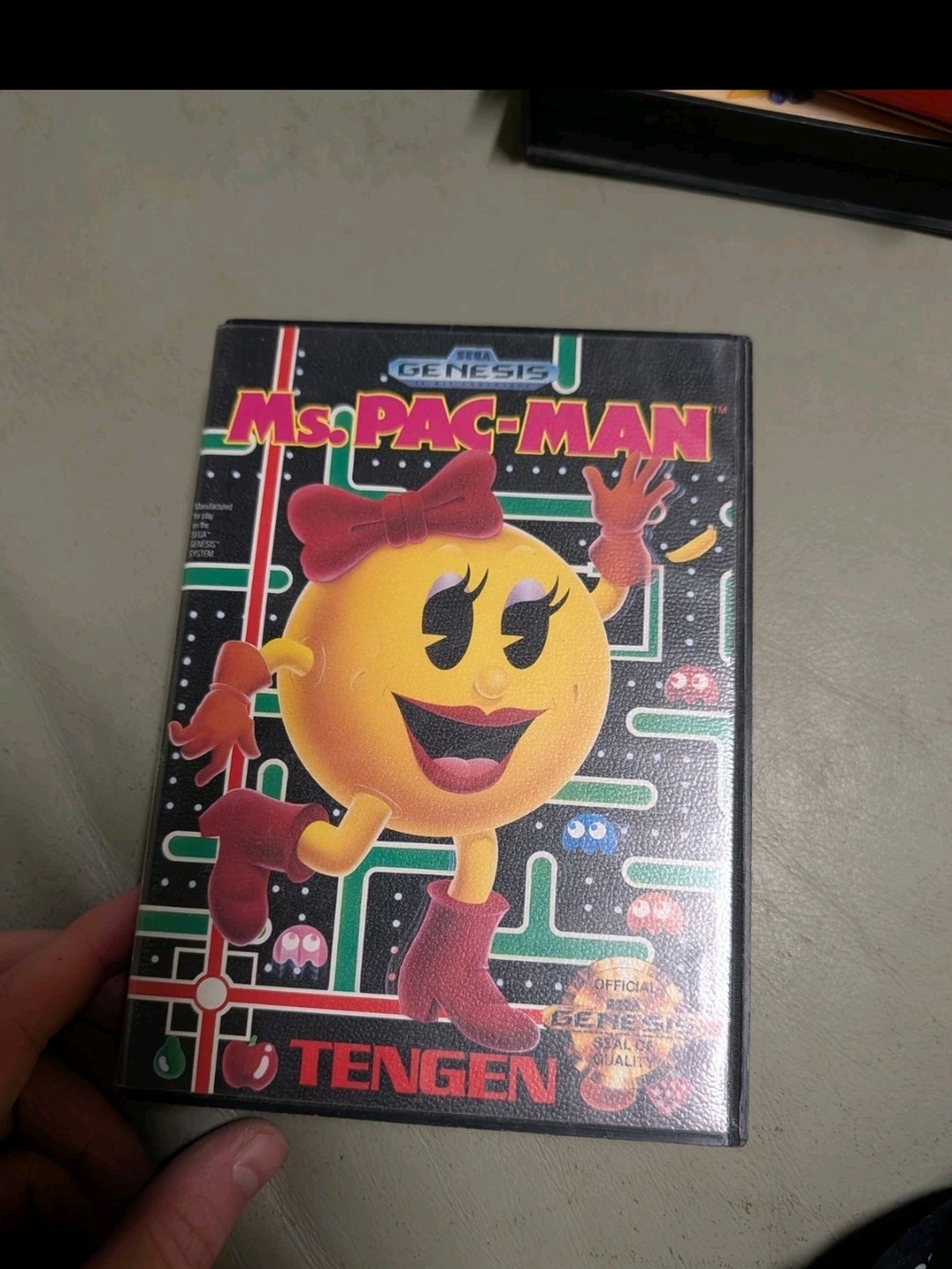 Ms. Pac-Man (Sega Genesis) Video Game - Yellow